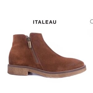 Italeau Foliana Booties Cognac Waterproof Ankle Boots Women's 8.5 US 39 IT